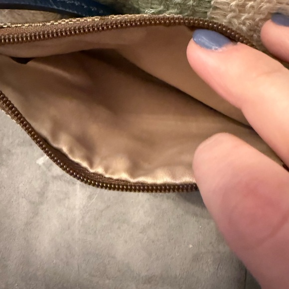 Coach Signature Brown and Tan Wristlet - Picture 3 of 3